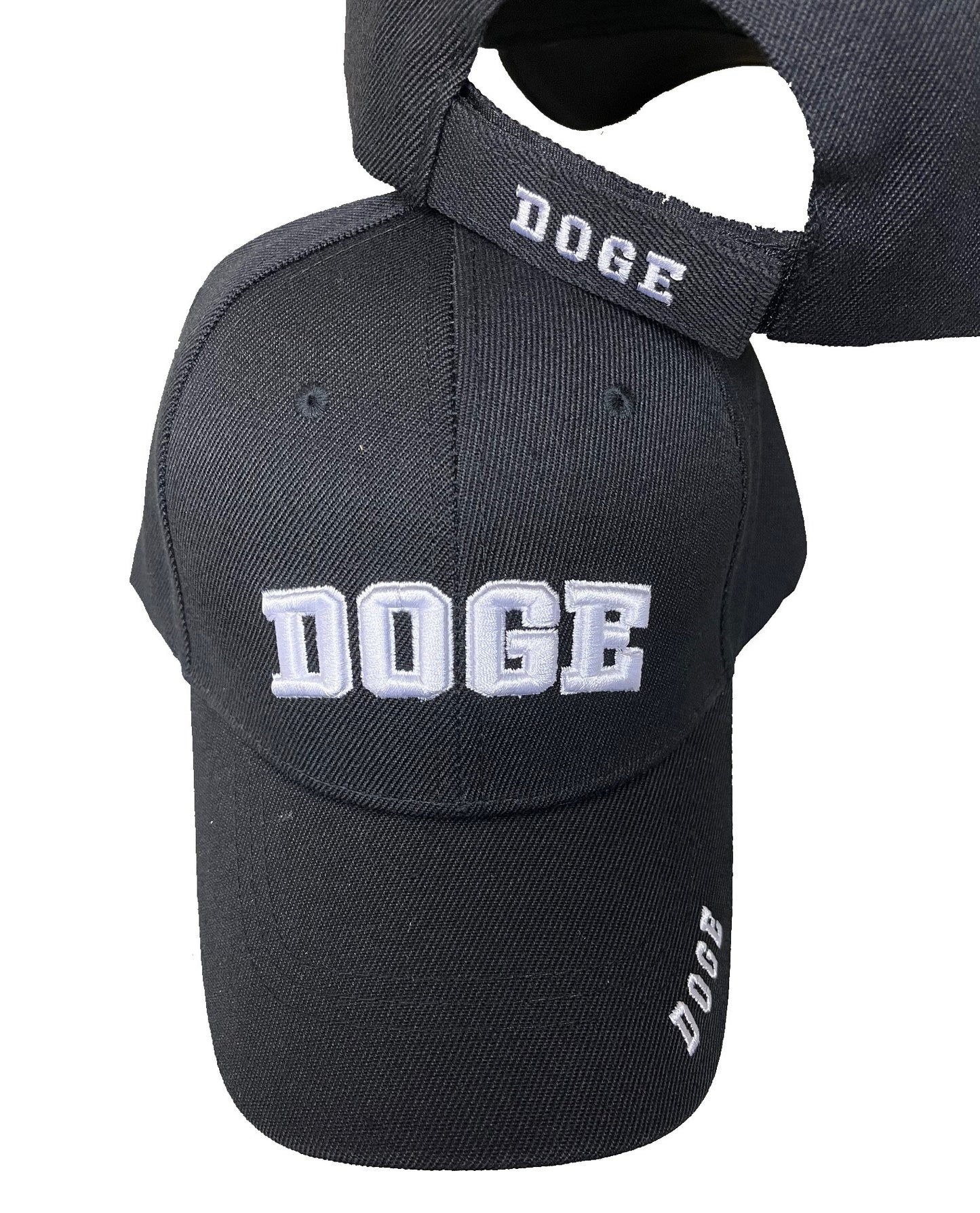 DOGE DEPARTMENT of GOVERNMENT EFFICIENCY EMBROIDERED 3D HAT black baseball ball cap elon musk costume funny novelty hat