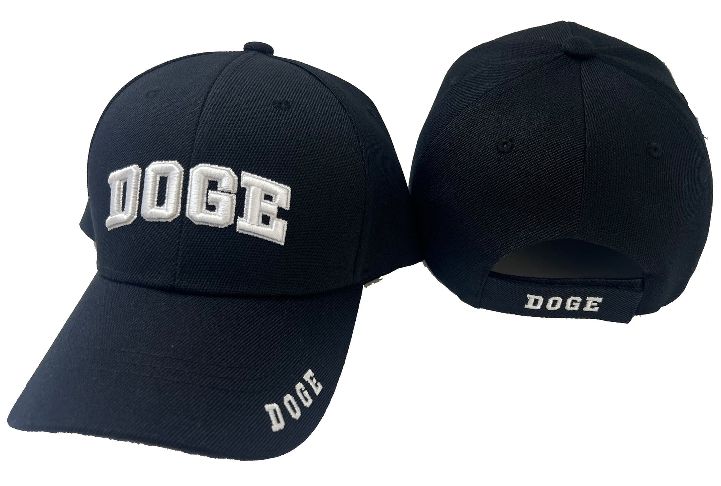 DOGE DEPARTMENT of GOVERNMENT EFFICIENCY EMBROIDERED 3D HAT black baseball ball cap elon musk costume funny novelty hat