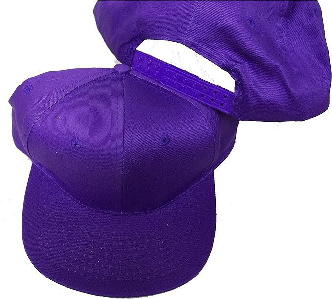 CrazyCoolBuys 1Dz (12) Blank Purple Cobra Caps Vintage Snapback Hat Baseball Cap Old School Prints