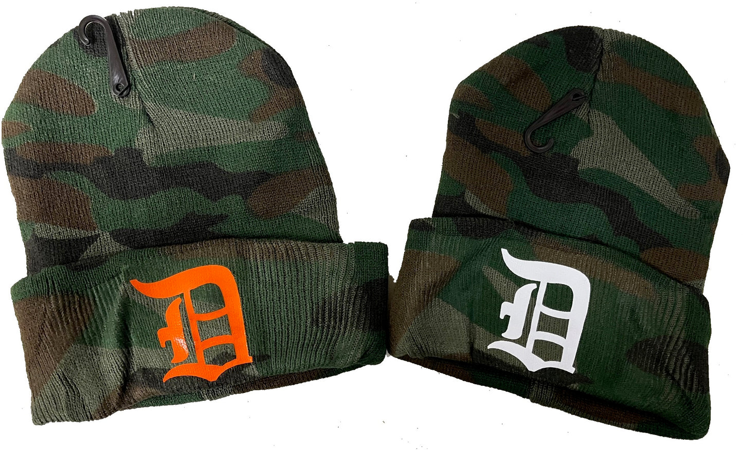 CrazyCoolBuys Detroit Old English D Camouflage Beanie Hats Camo Tigers Winter Knit Cap Skull Baseball Cool