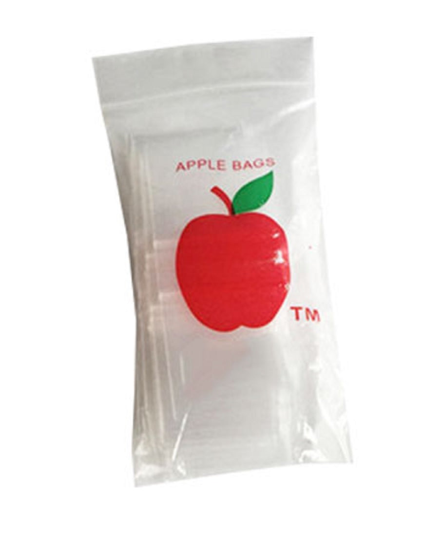 1000 Pack Apple Brand CLEAR 2mil ZIPLOCK BAGS 1,000 baggies resealable
