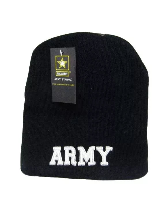 CrazyCoolBuys 8" United States Army Officially Licensed Embroidered Knit Beanie Cap Skull Hat