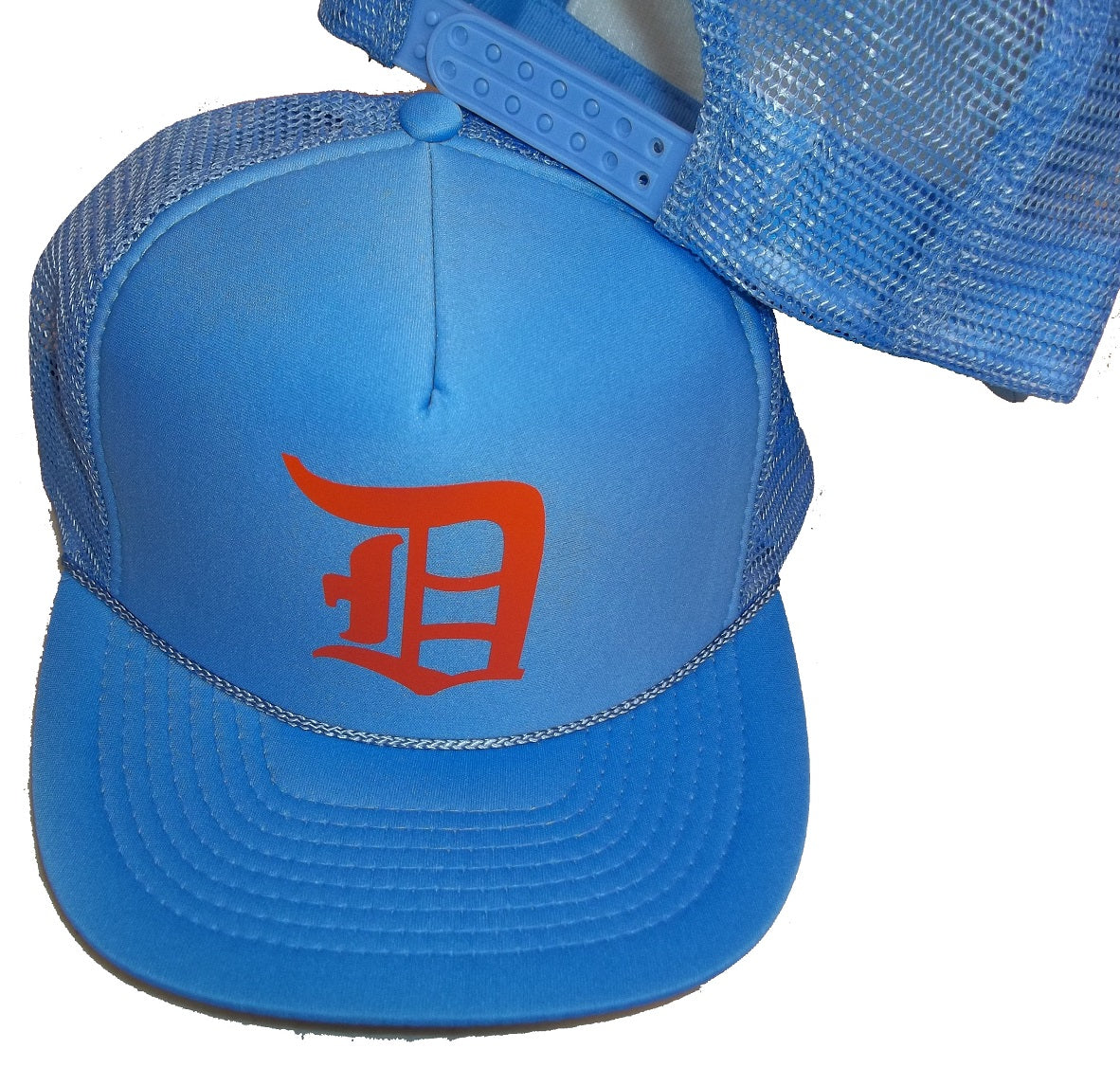 CrazyCoolBuys Nos Detroit Old English D Trucker Vintage Snapback Hat Tigers Baseball Cap