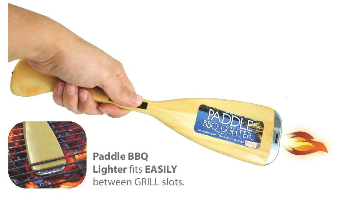 CrazyCoolBuys 11.5" Boat Paddle Barbecue Refillable Grill Lighter Bbq Butane Cool Rowing Oar