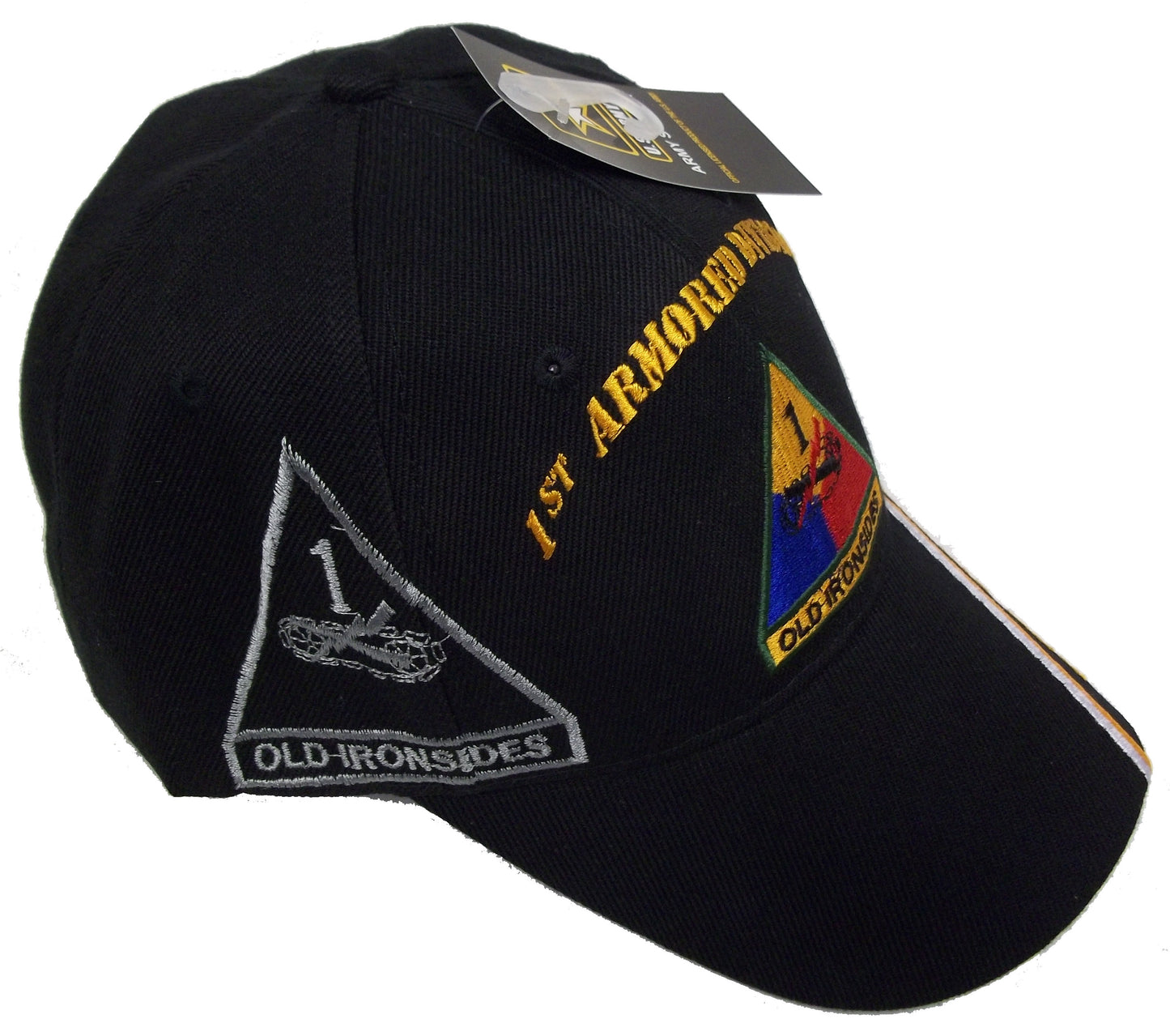 CrazyCoolBuys 1St Armored Division Old Ironsides Iron Soldiers Baseball Style Embroidered Hat Usa Army Cap