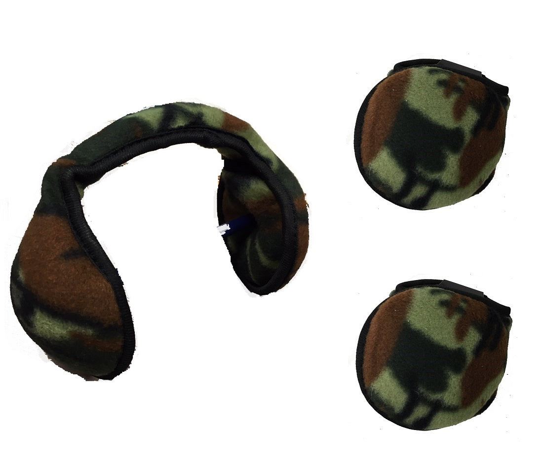 CrazyCoolBuys 3Pc Set Camouflage Polar Fleece Headband Earmuffs Winter Camo Wrap Ear