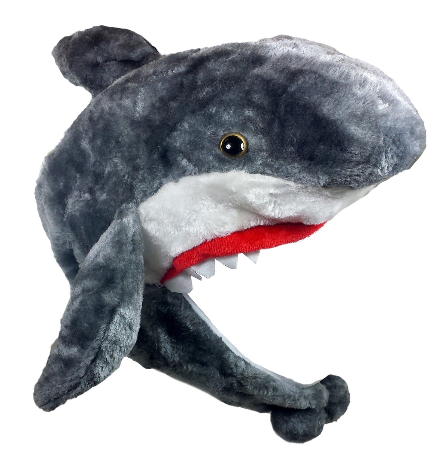 CrazyCoolBuys Critter Caps Plush Shark Trapper Hat Animal Trooper Aviator Winter Furry Cap