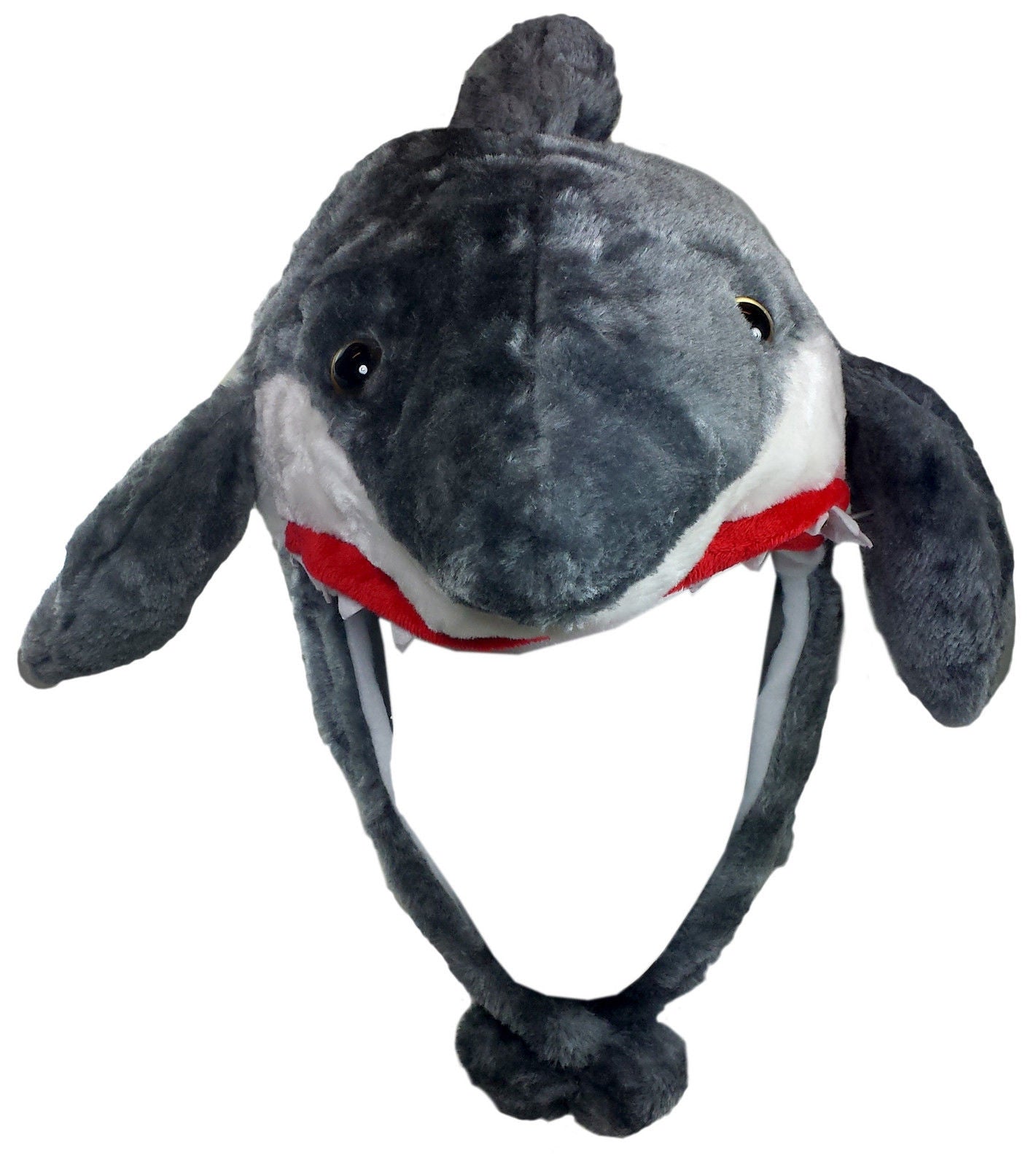 CrazyCoolBuys Critter Caps Plush Shark Trapper Hat Animal Trooper Aviator Winter Furry Cap