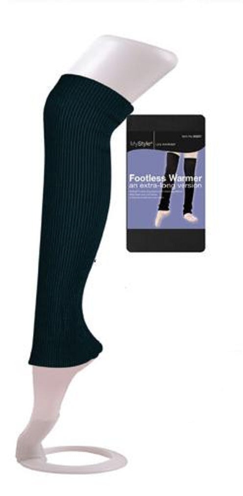 CrazyCoolBuys 20" Black Knit Leg Arm Warmers Ladies Socks