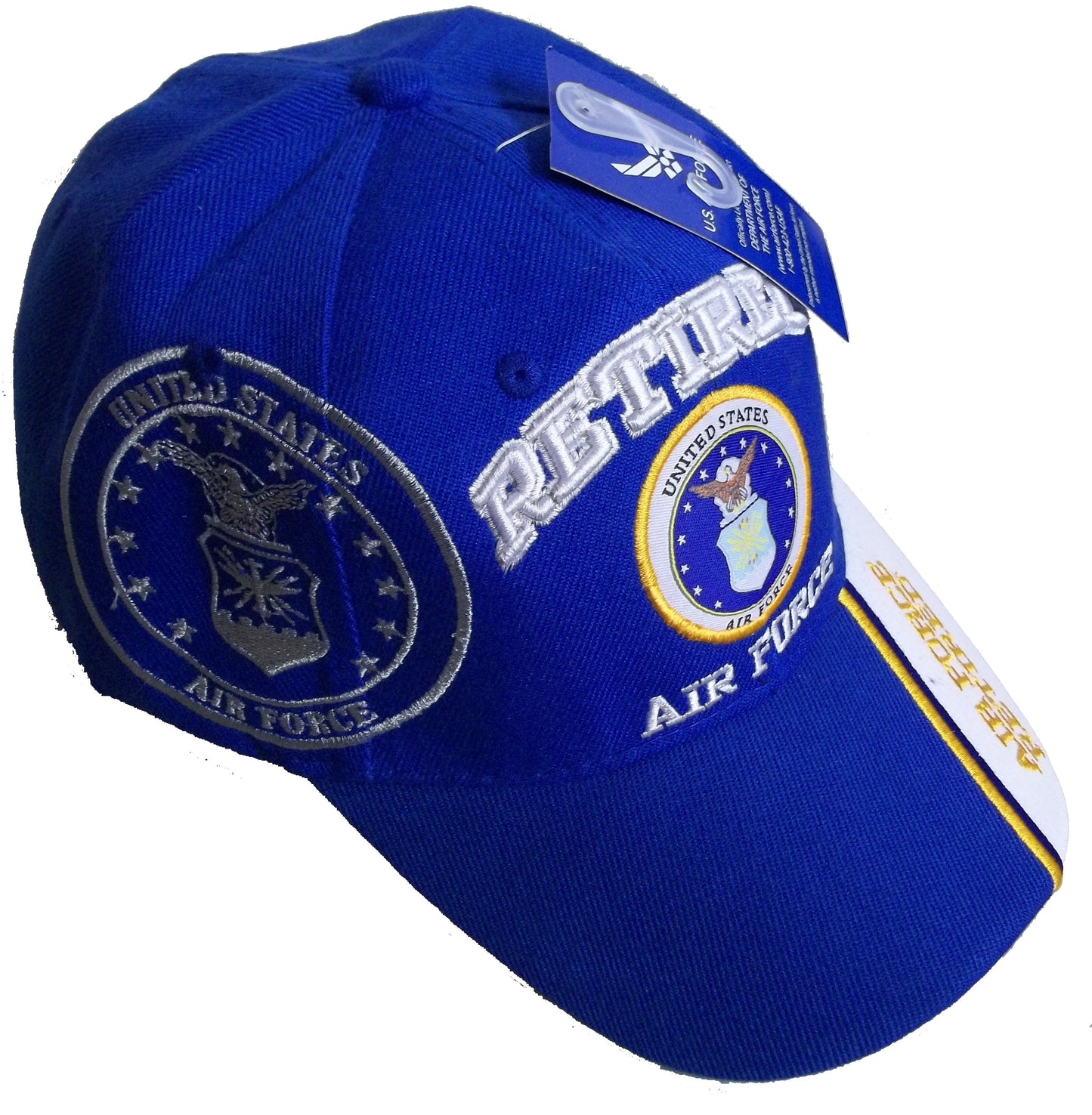 CrazyCoolBuys Usa Retired Air Force Baseball Style Embroidered Hat Ball Cap Vet Us Veteran