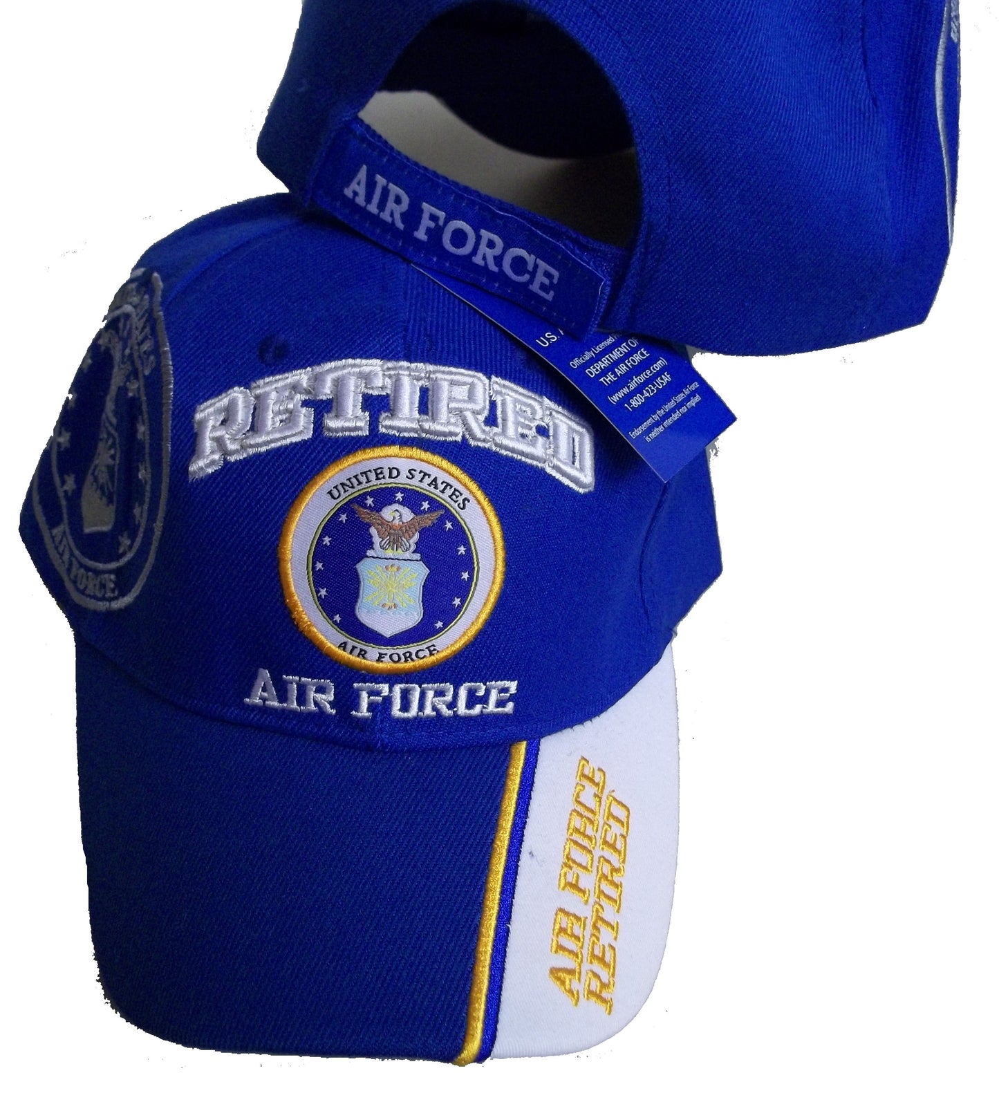CrazyCoolBuys Usa Retired Air Force Baseball Style Embroidered Hat Ball Cap Vet Us Veteran