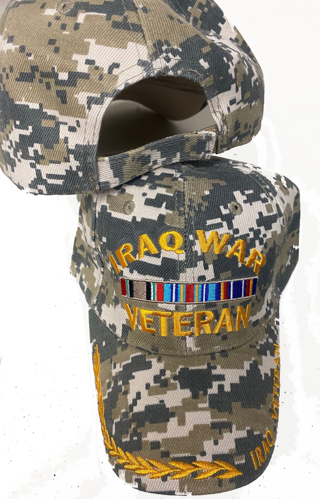 CrazyCoolBuys Iraq War Veteran Camo Embroidered Baseball Cap Ball Hat Iraqi Freedom Desert Storm