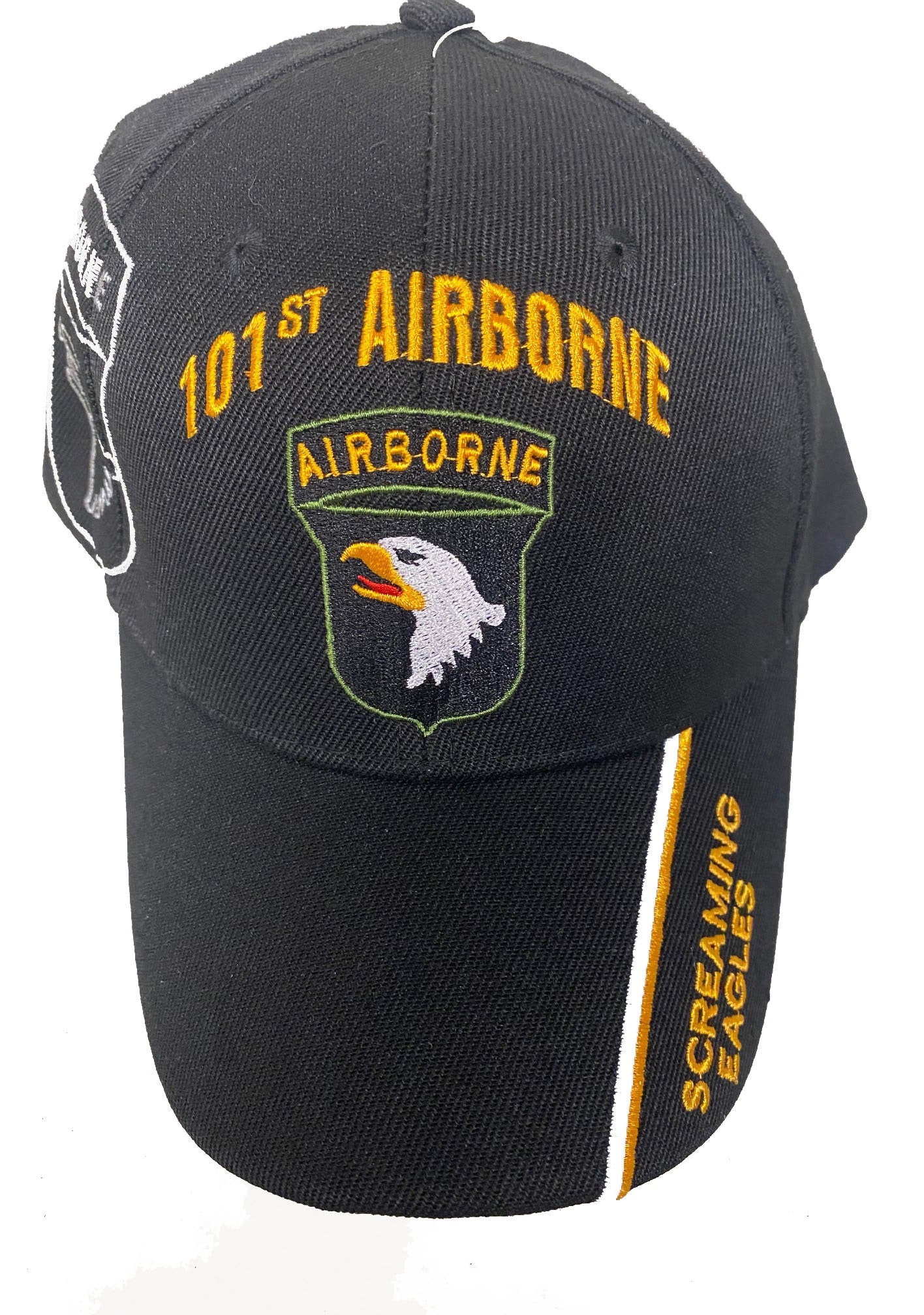CrazyCoolBuys 101St Airborne Air Assault Black Baseball Style Embroidered Hat Ball Cap Usa