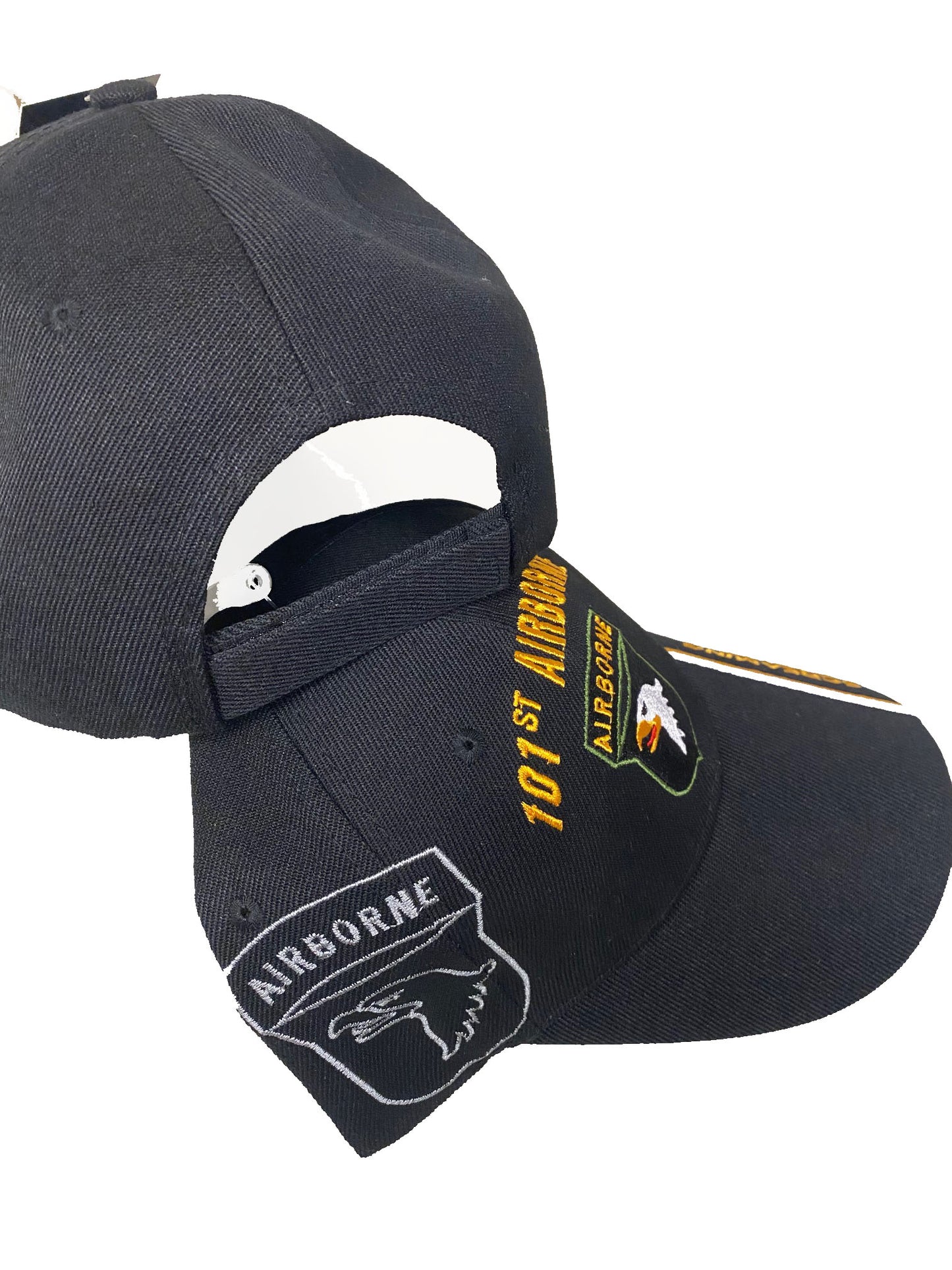 CrazyCoolBuys 101St Airborne Air Assault Black Baseball Style Embroidered Hat Ball Cap Usa