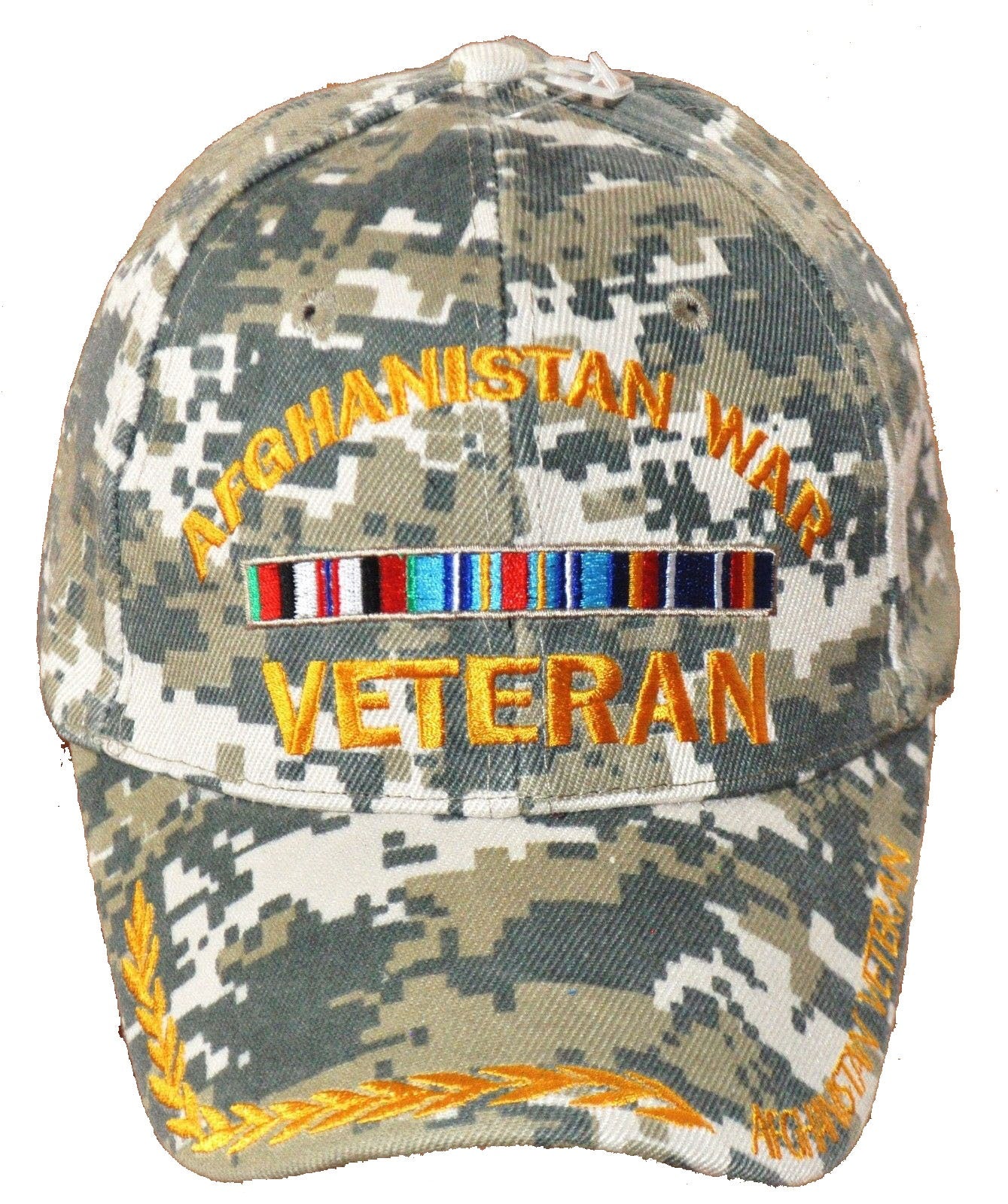 CrazyCoolBuys Afghanistan War Veteran Camo Baseball Style Embrodered Hat Ball Cap Usa Vet Iraq