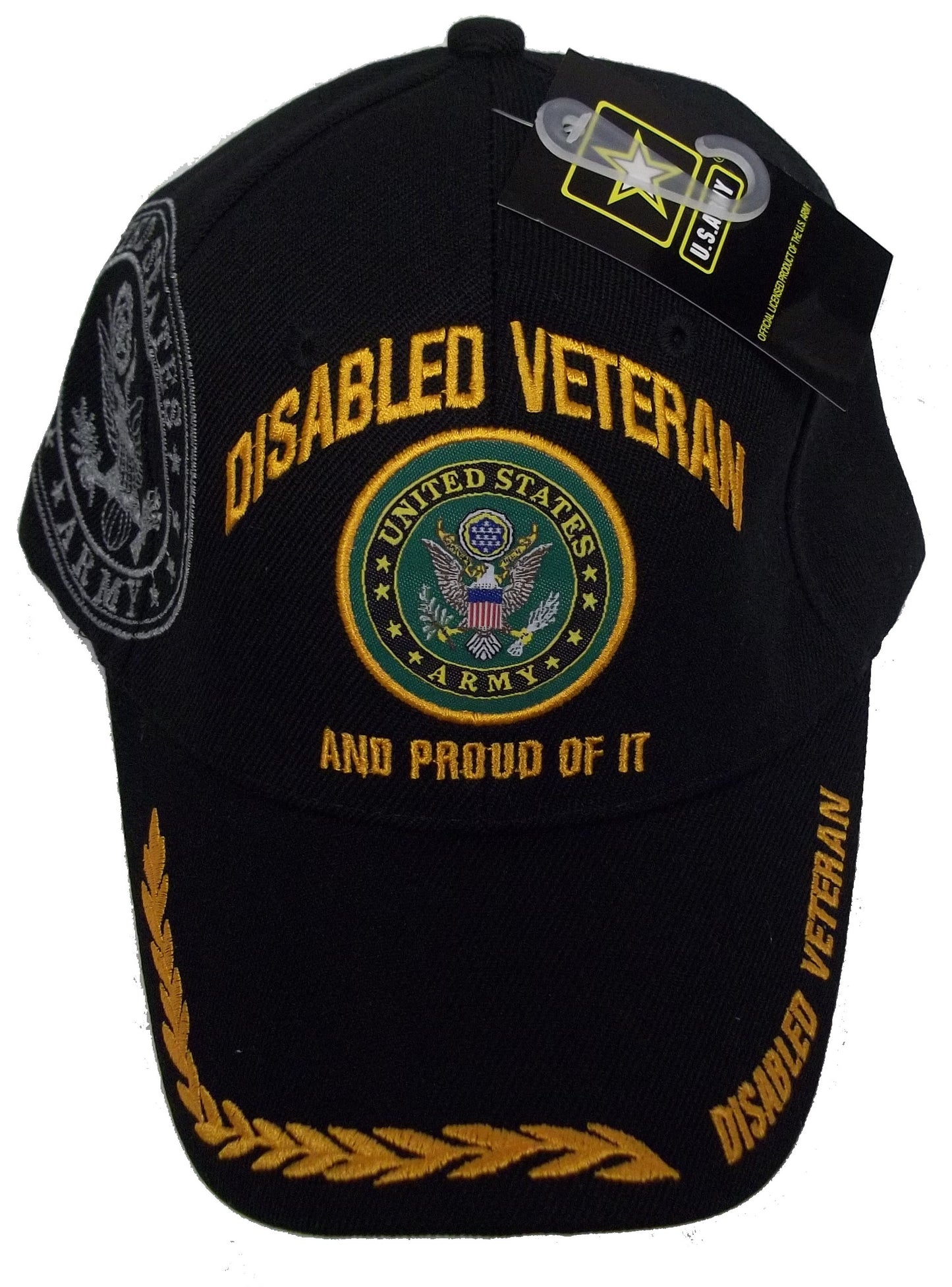 CrazyCoolBuys Disabled Army Veteran Proud Of It Baseball Style Embroidered Hat Usa Dav Cap
