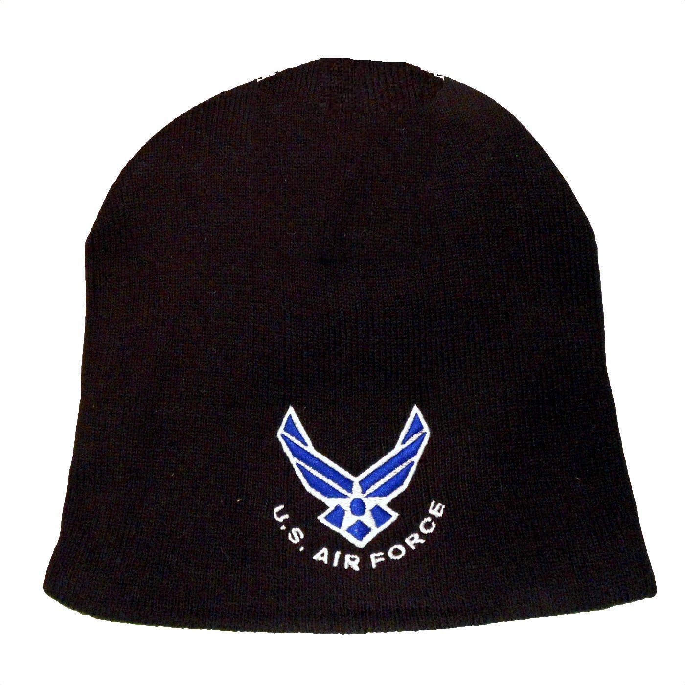 CrazyCoolBuys 8" Us Air Force Licensed Black Embroidered Winter Beanie Skull Cap Hat
