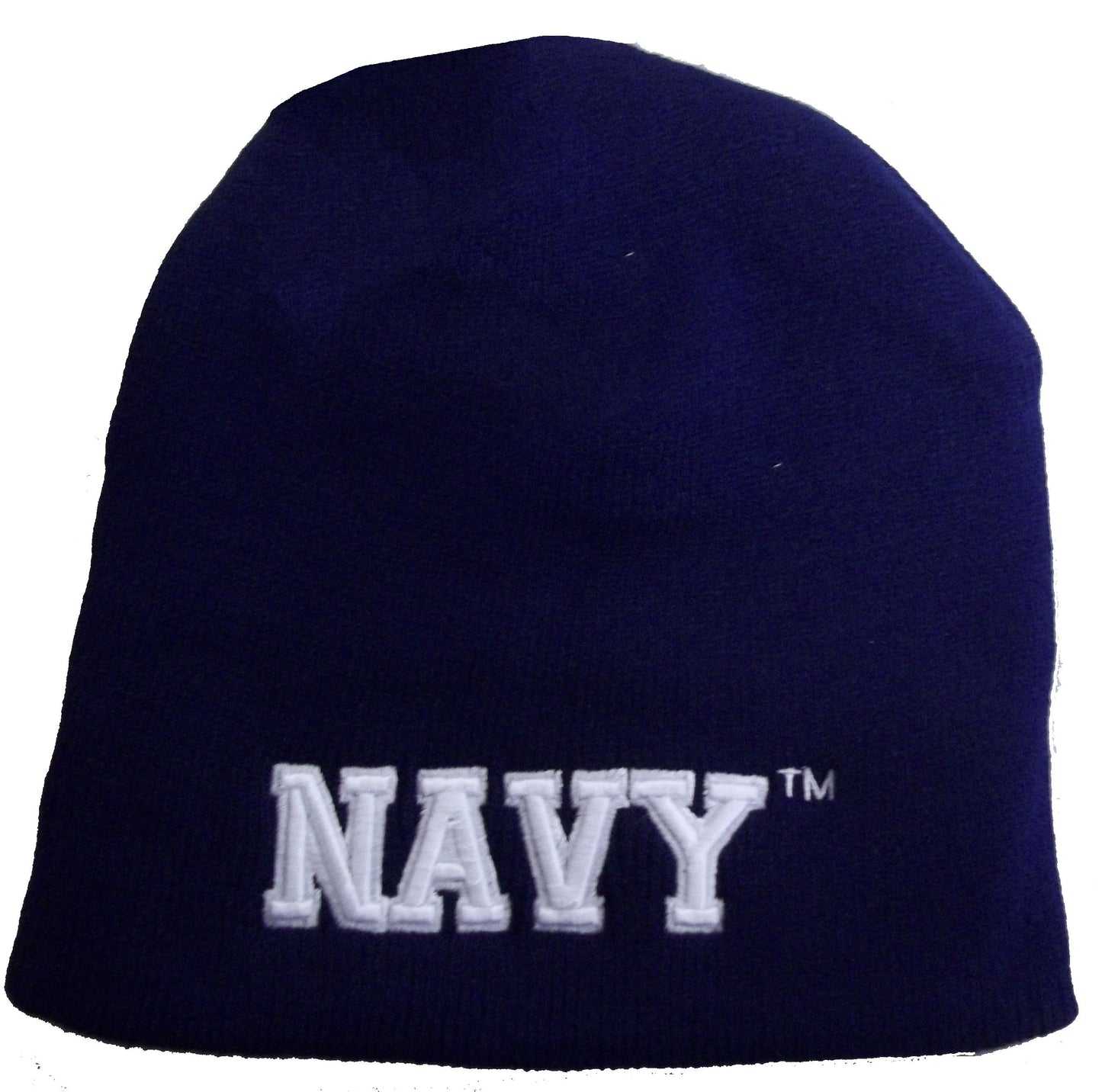 CrazyCoolBuys 8" Navy Officially Licensed Blue Embroidered Beanie Hat Usa Cap Skull