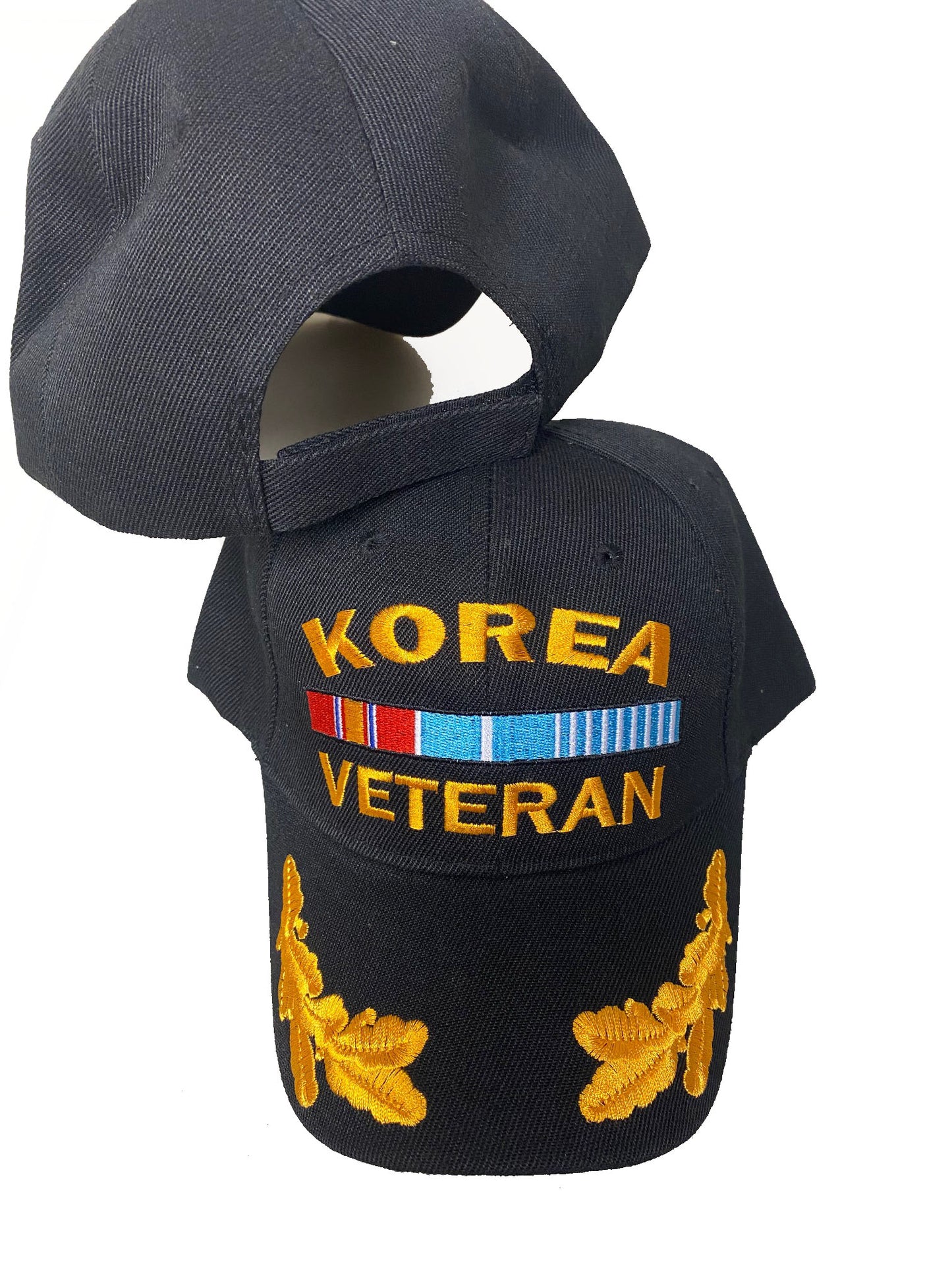 CrazyCoolBuys Korea War Veteran Baseball Style Embroidered Hat Black Ball Cap Korean Vet
