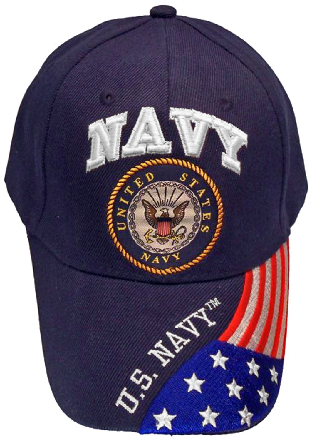 CrazyCoolBuys Usa Navy Veteran Baseball Style Flag Embroidered Hat Ball Cap Vet Us Retired