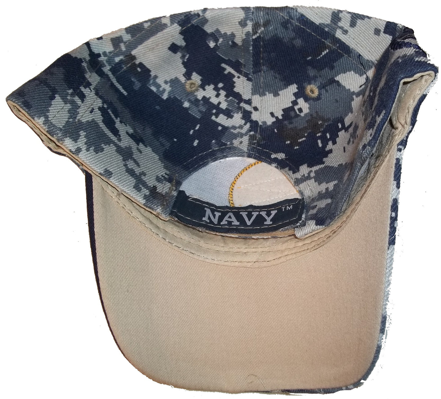 CrazyCoolBuys Usa Retired Navy Baseball Style Embroidered Hat Blue Camo Cap Vet Us Veteran