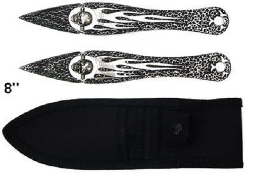 CrazyCoolBuys Skull Fantasy Throwing Knife Set New Throwers Knives