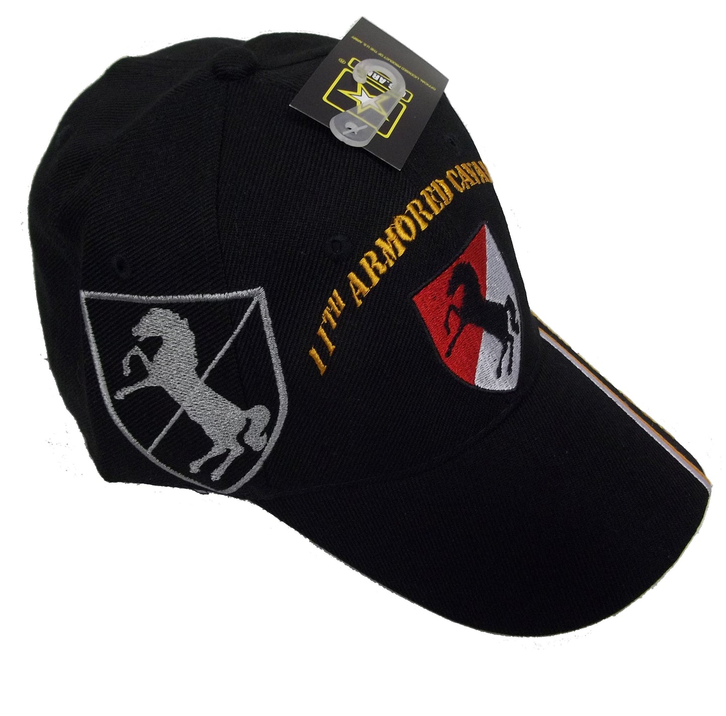 CrazyCoolBuys 11Th Armored Cavalry Black Horse Baseball Style Embroidered Hat Usa Army Cap