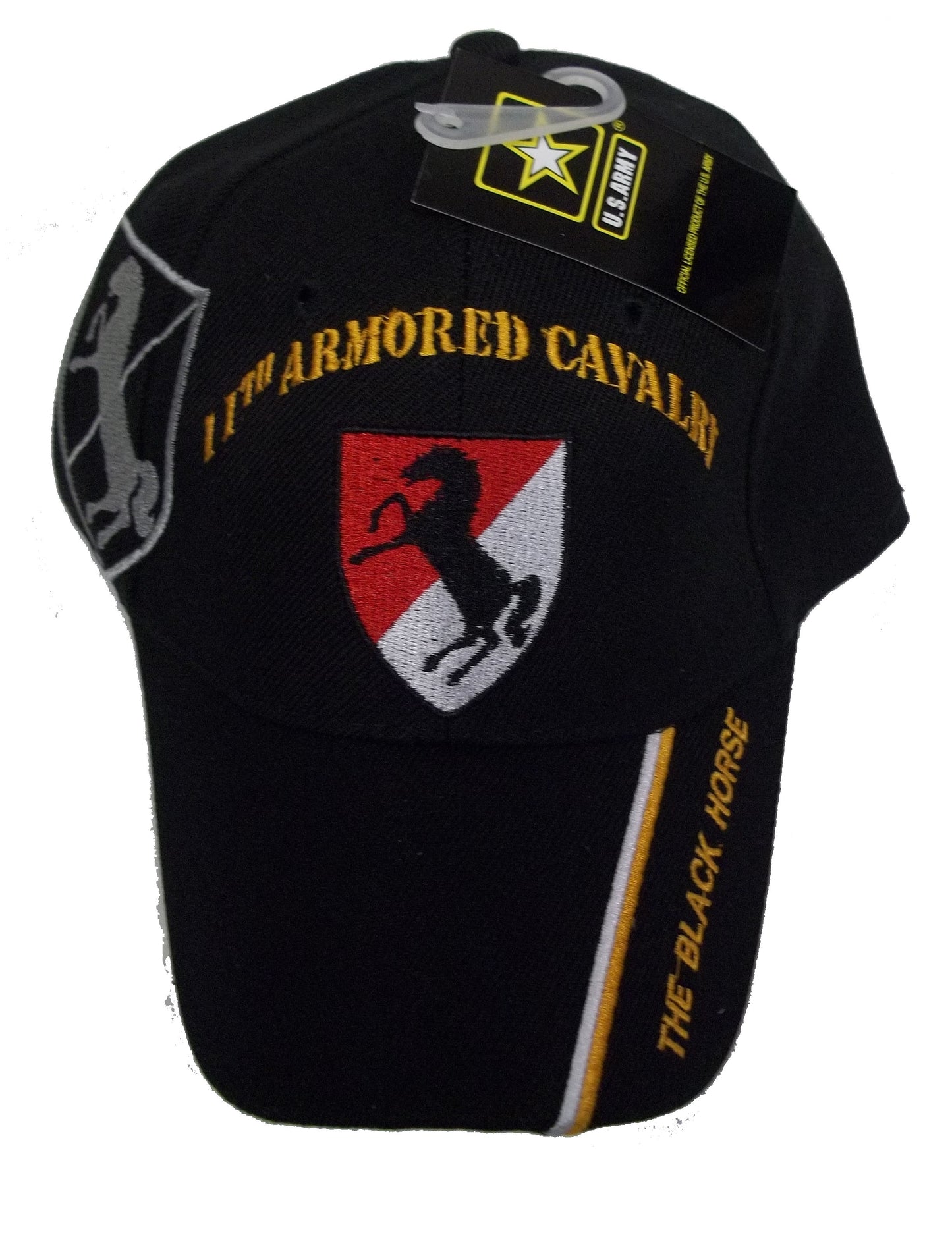 CrazyCoolBuys 11Th Armored Cavalry Black Horse Baseball Style Embroidered Hat Usa Army Cap