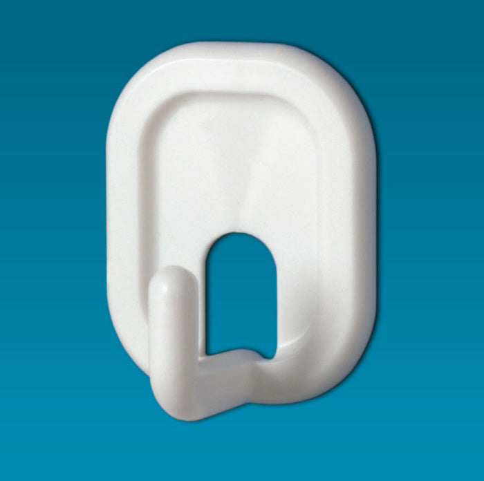 CrazyCoolBuys 8Pk 2.25"X1.75" Homz Peel N Stick Large Eurohooks Bathroom Clip Towel Holder