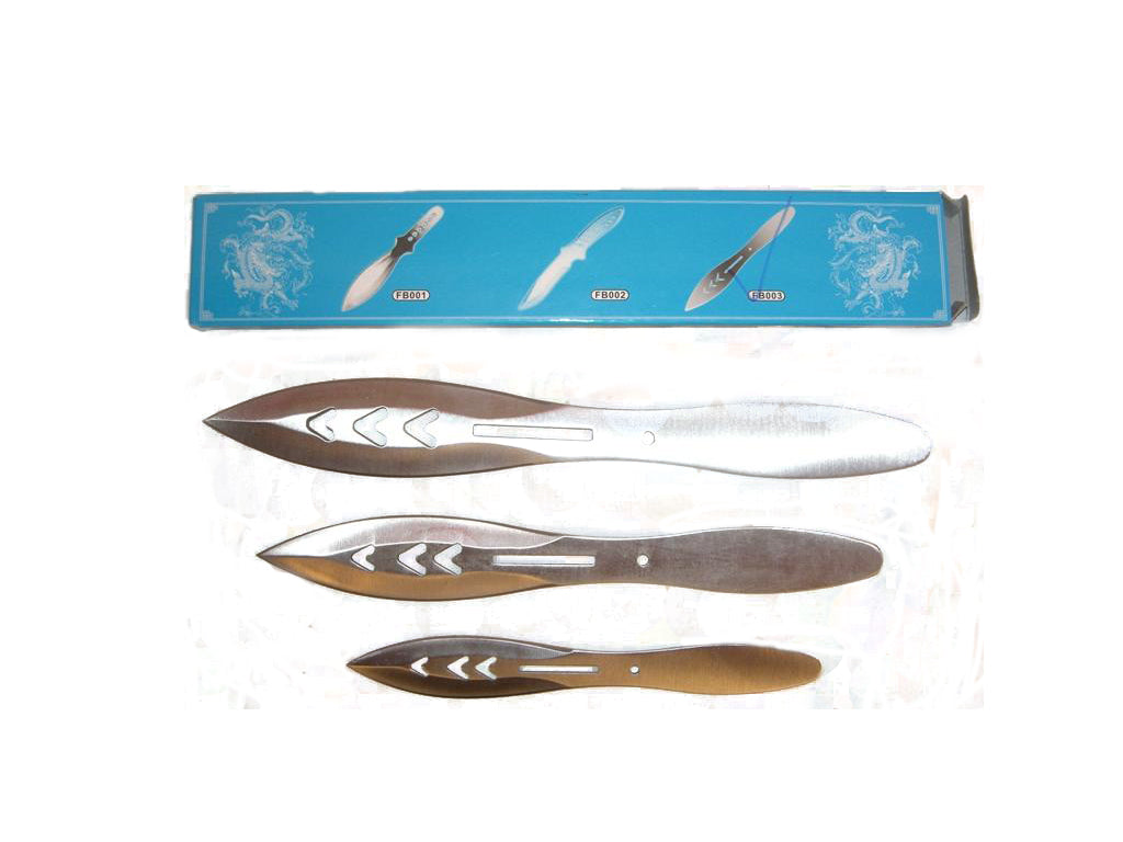 CrazyCoolBuys 3Pc 10" 8.5" 6.5" Throwing Knife Set Thrower Knives