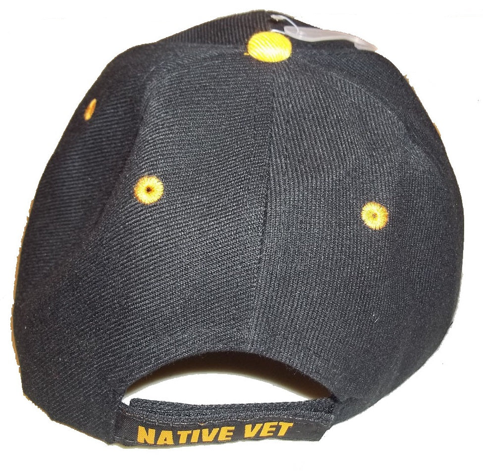 CrazyCoolBuys Native Veteran Adjustable Hat American Baseball Cap Army Marine Navy Vet