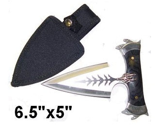 CrazyCoolBuys 6.5" Fantasy Gothic Punch Knife Push Dagger Blade With Belt Looped Sheath