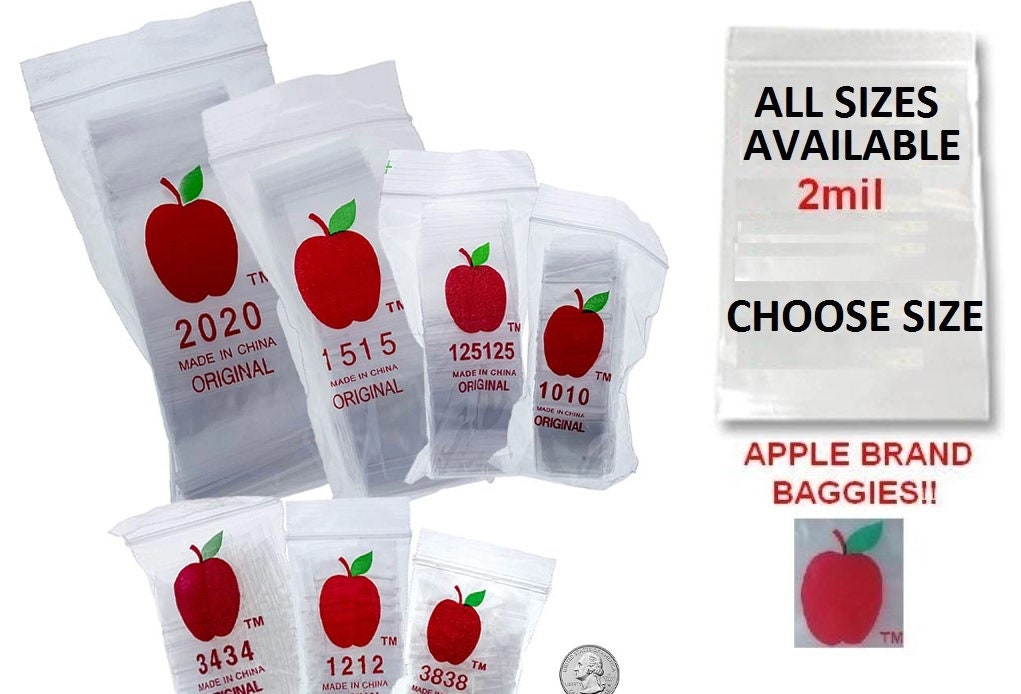 CrazyCoolBuys 10000 Pack Apple Brand Clear 2Mil Zip lock Bags 10,000 Baggies Resealable Plastic