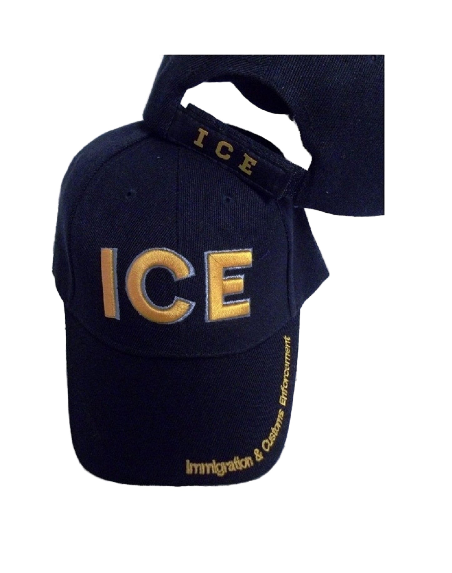 CrazyCoolBuys Ice Immigration & Customs Enforcement Hat Baseball Style Embroidered Ball Cap & Knit Beanie Hat