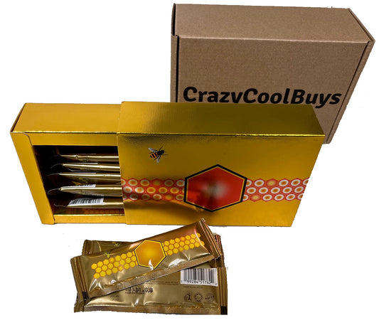 12ct Box Natural Honey infused w/ Natural Jelly Honey Bee Pollen Sachets Packs