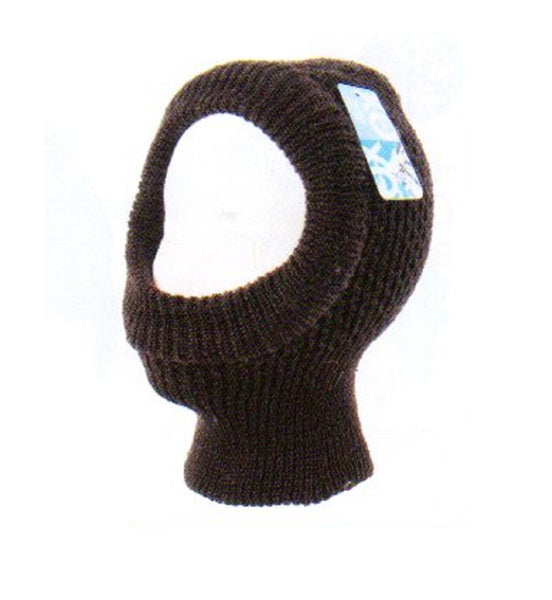 BLACK ONE HOLE THICK KNIT FASHION BALACLAVA Winter Face Ski Mask Cover