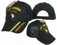 101st AIRBORNE AIR ASSAULT BLACK BASEBALL STYLE EMBROIDERED HAT ball cap usa