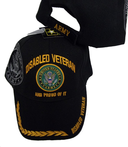 DISABLED ARMY VETERAN PROUD OF IT BASEBALL STYLE EMBROIDERED HAT usa dav cap