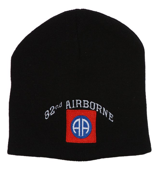 8" LICENSED 82nd AIRBORNE EMBROIDERED WINTER BEANIE SKULL CAP toboggan hat