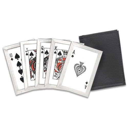 ROYAL FLUSH OF HEARTS OR SPADES THROWING KNIVES PLAYING CARD THROWERS