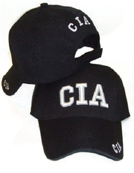 CIA EMBROIDERED ADJUSTABLE HAT black fbi ball cap