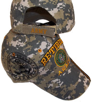 RETIRED ARMY CAMO w/ SEAL EMBROIDERED BASEBALL CAP hat usa us military