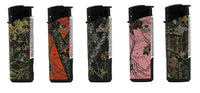 5pc SET MOSSY OAK CAMO WINDPROOF TORCH BUTANE LIGHTERS