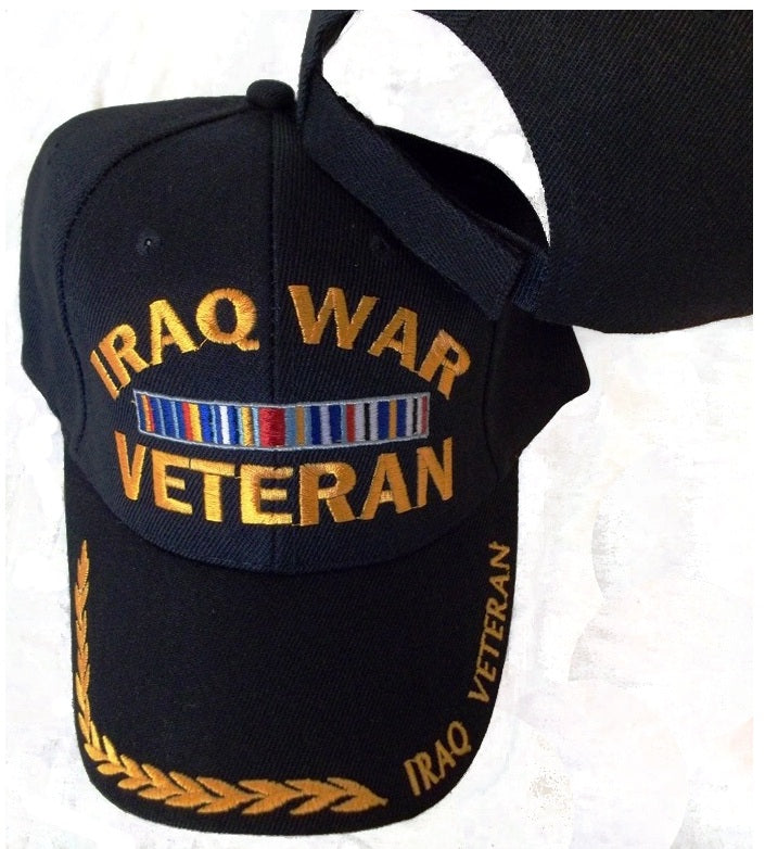 IRAQ WAR VETERAN EMBROIDERED BASEBALL CAP ball hat iraqi freedom desert storm