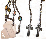 2pc Set ROSARY CROSS NECKLACES Christian chain charm