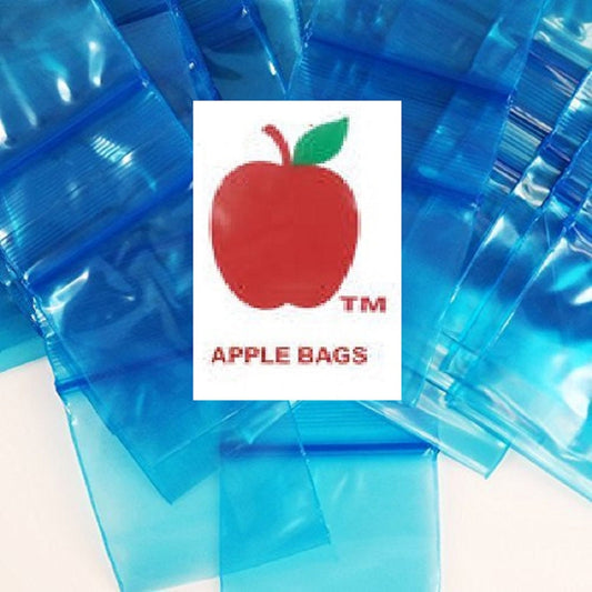 10000 Pack Apple Brand BLUE 2mil ZIPLOCK BAGS 10,000 baggies resealable plastic