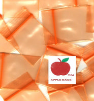 1000 Pack Apple Brand ORANGE 2mil ZIPLOCK BAGS 1,000 baggies resealable plastic
